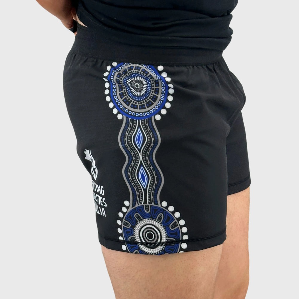 Classic Bulldogs Men's NRL Indigenous Rugby Shorts - Rugbystuff.com