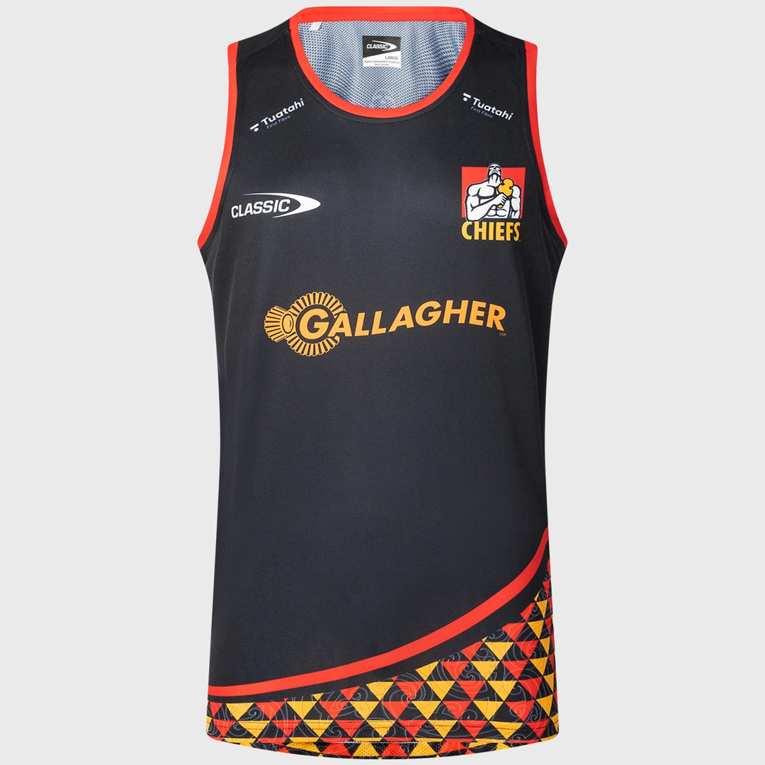 Classic Chiefs Super Rugby Training Singlet Black 2025 - Rugbystuff.com