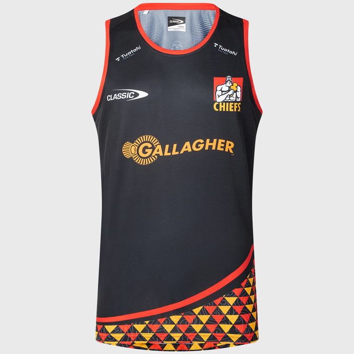 Classic Chiefs Super Rugby Training Singlet Black 2025 - Rugbystuff.com