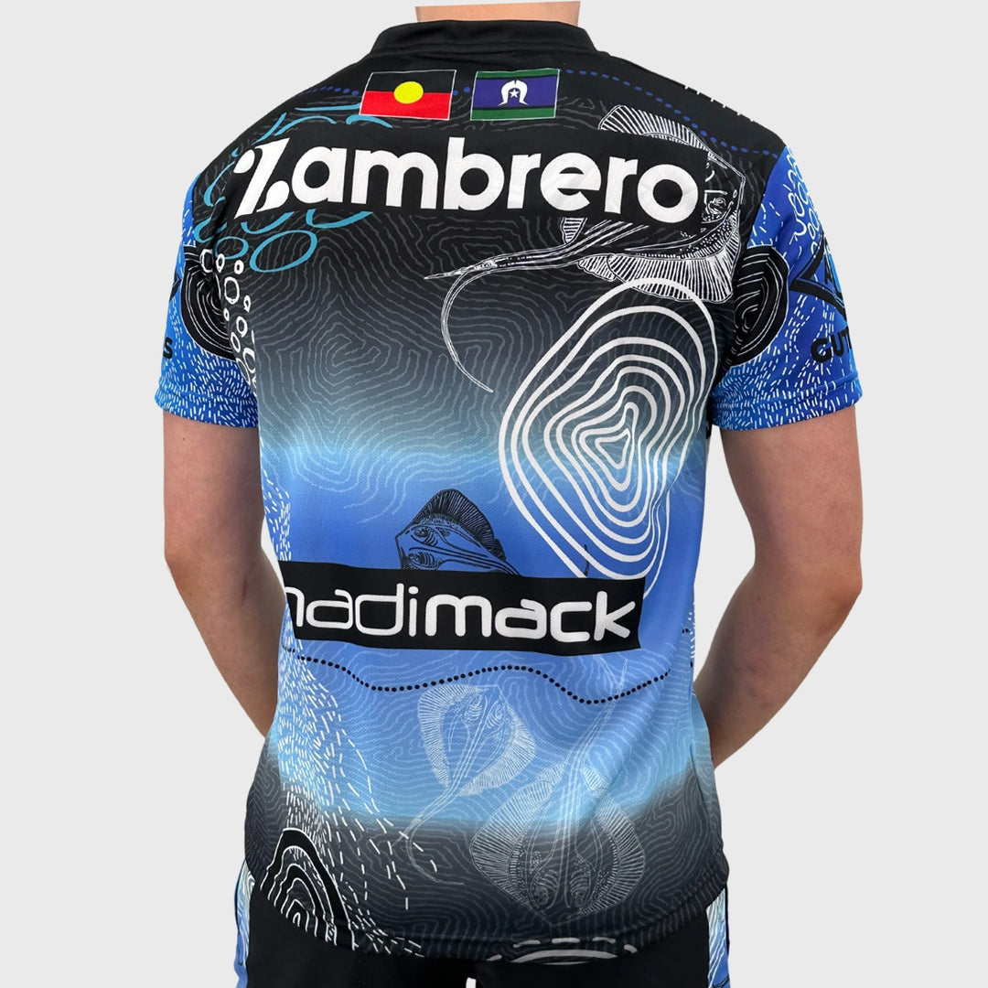 Classic Sharks Men's NRL Indigenous Rugby Jersey - Rugbystuff.com