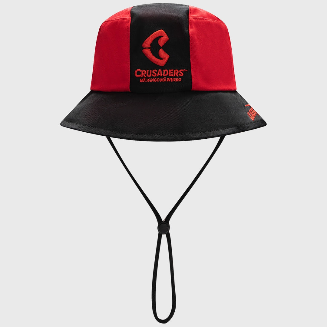 Classic Crusaders Super Rugby Bucket Hat Black Red 2025