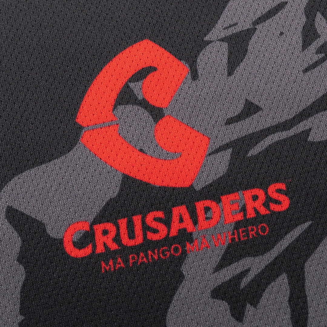 Classic Crusaders Super Rugby Training Tee Black 2025 - Rugbystuff.com