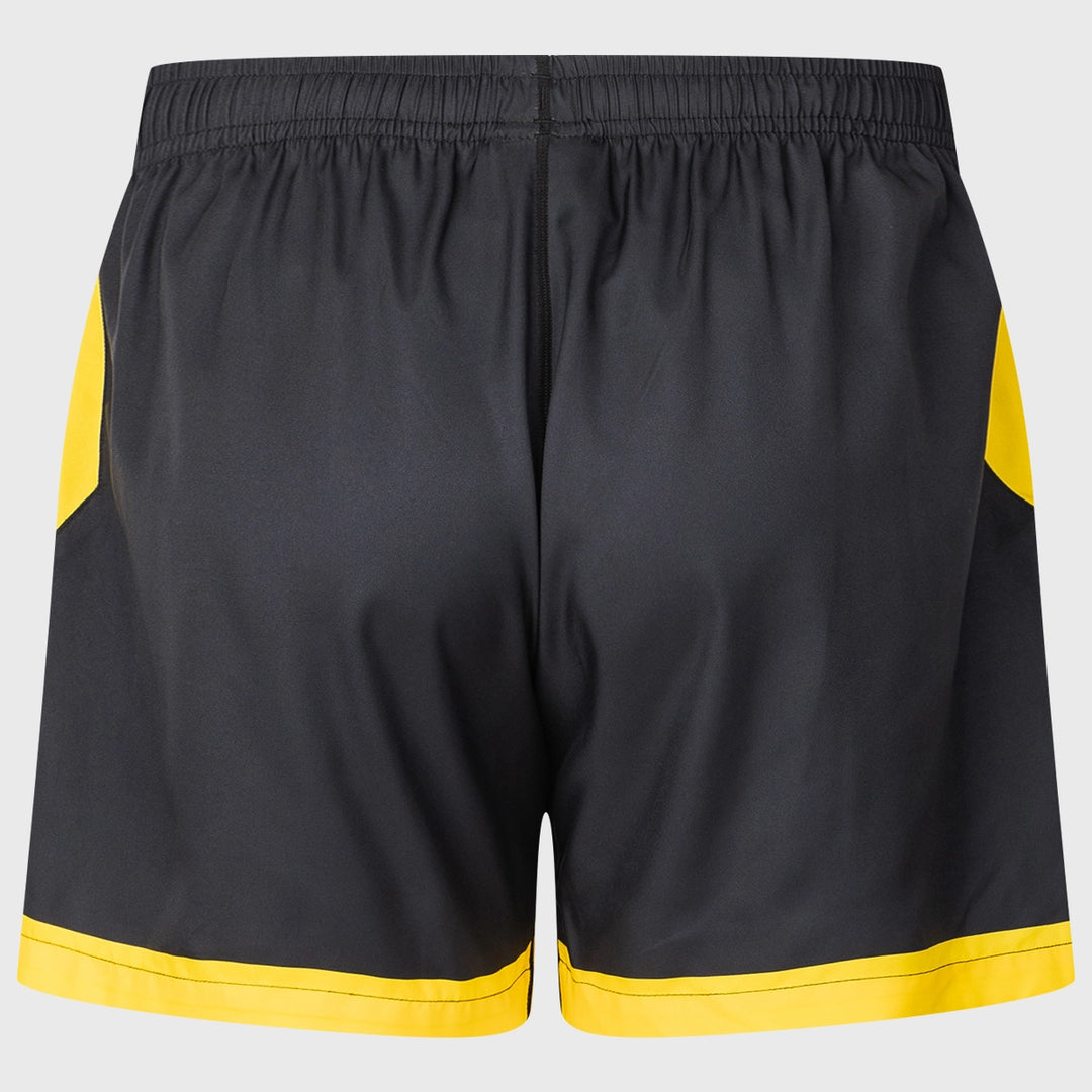 Classic Hurricanes Super Rugby Performance Gym Shorts Black 2025 - Rugbystuff.com