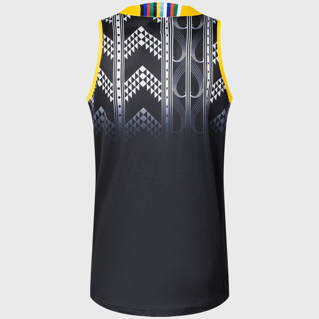 Classic Hurricanes Super Rugby Training Singlet Black 2025 - Rugbystuff.com