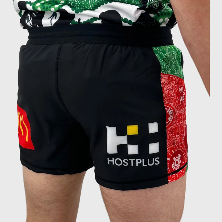 Classic Rabbitohs Men's NRL Indigenous Rugby Shorts - Rugbystuff.com