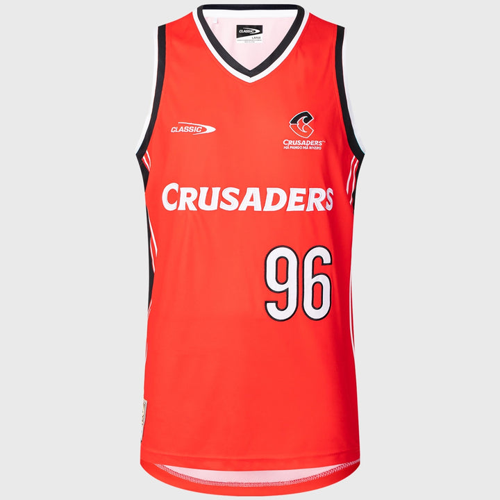 Classic Crusaders Super Rugby Basketball Jersey Red 2025 - Rugbystuff.com