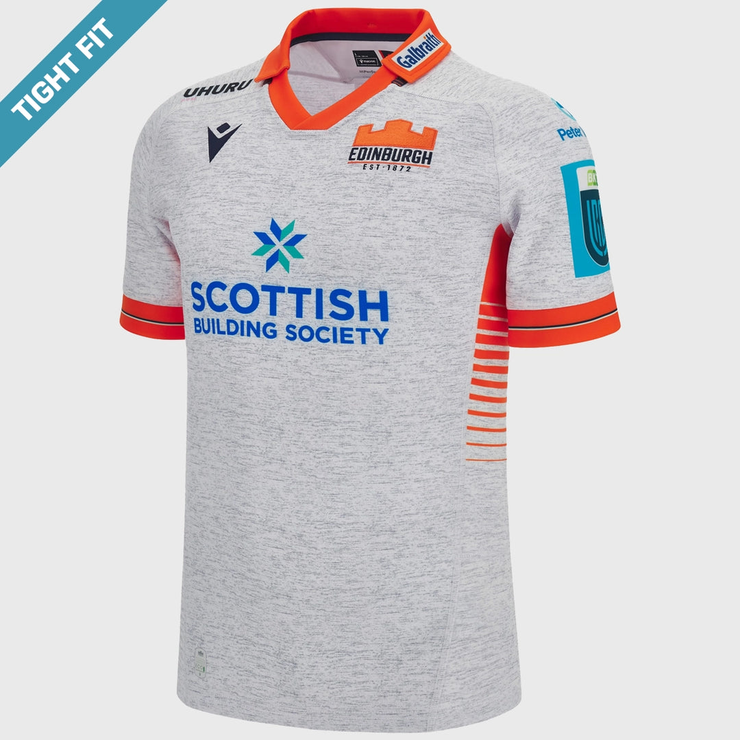 Macron Edinburgh Men's Away Bodyfit Rugby Shirt 2023/24 - Rugbystuff.com