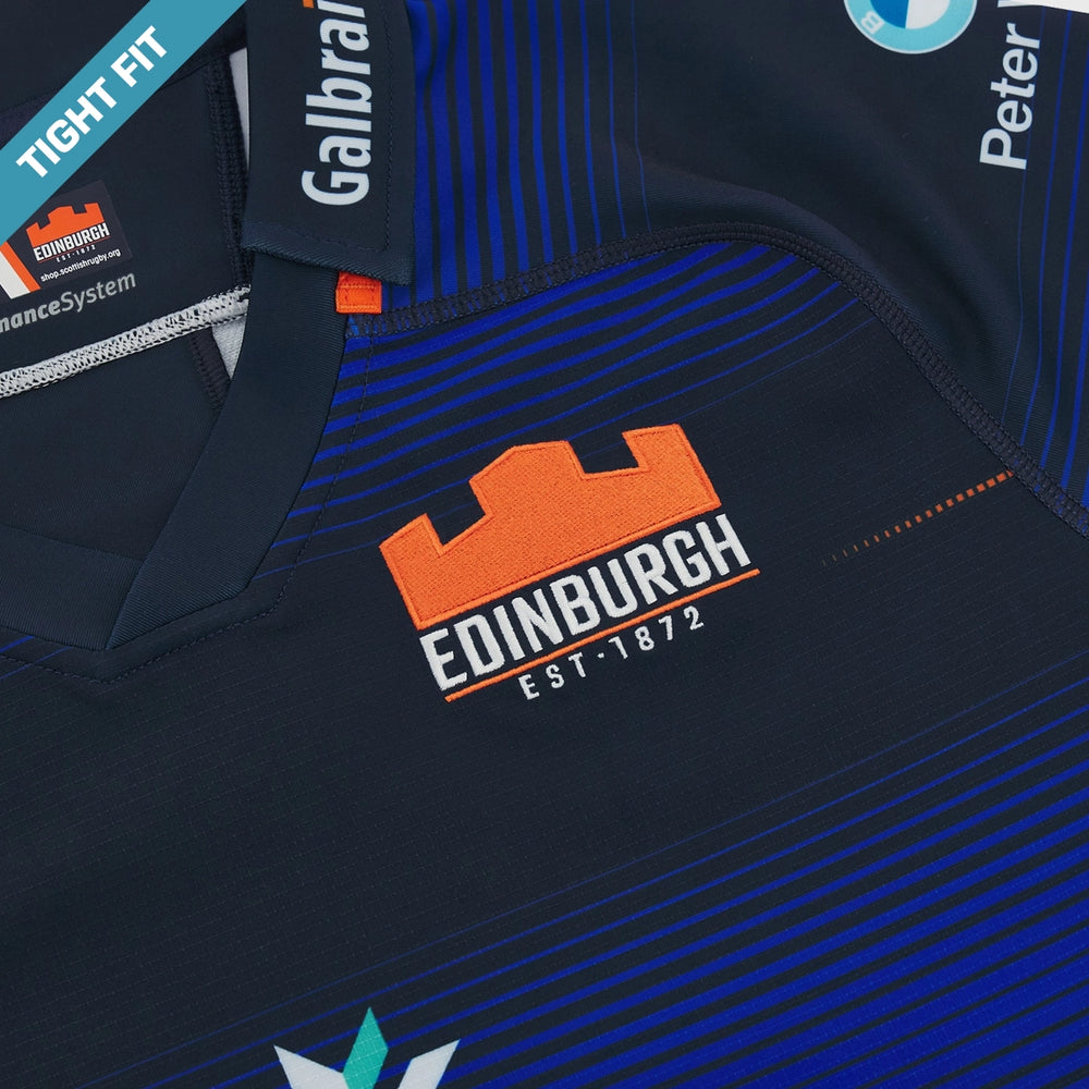 Macron Edinburgh Men's Home Bodyfit Rugby Shirt 2023/24 - Rugbystuff.com