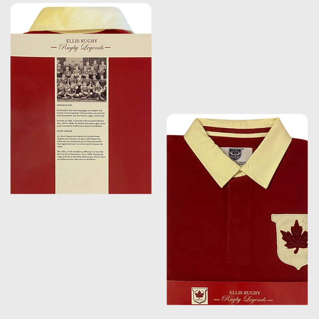 Ellis Rugby Canada Vintage Long Sleeve Rugby Jersey - Rugbystuff.com