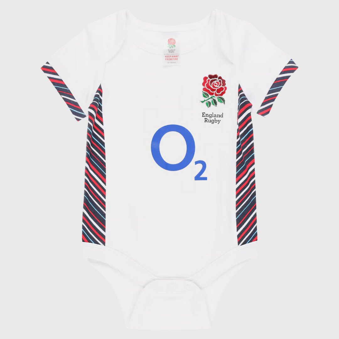 Brecrest England Rugby Baby Bodysuit 2 Pack 2024/25 - Rugbystuff.com