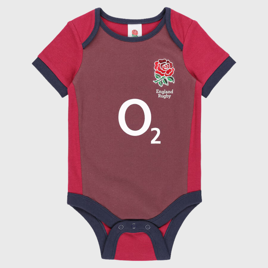 Brecrest England Rugby Baby Bodysuit 2 Pack 2024/25 - Rugbystuff.com