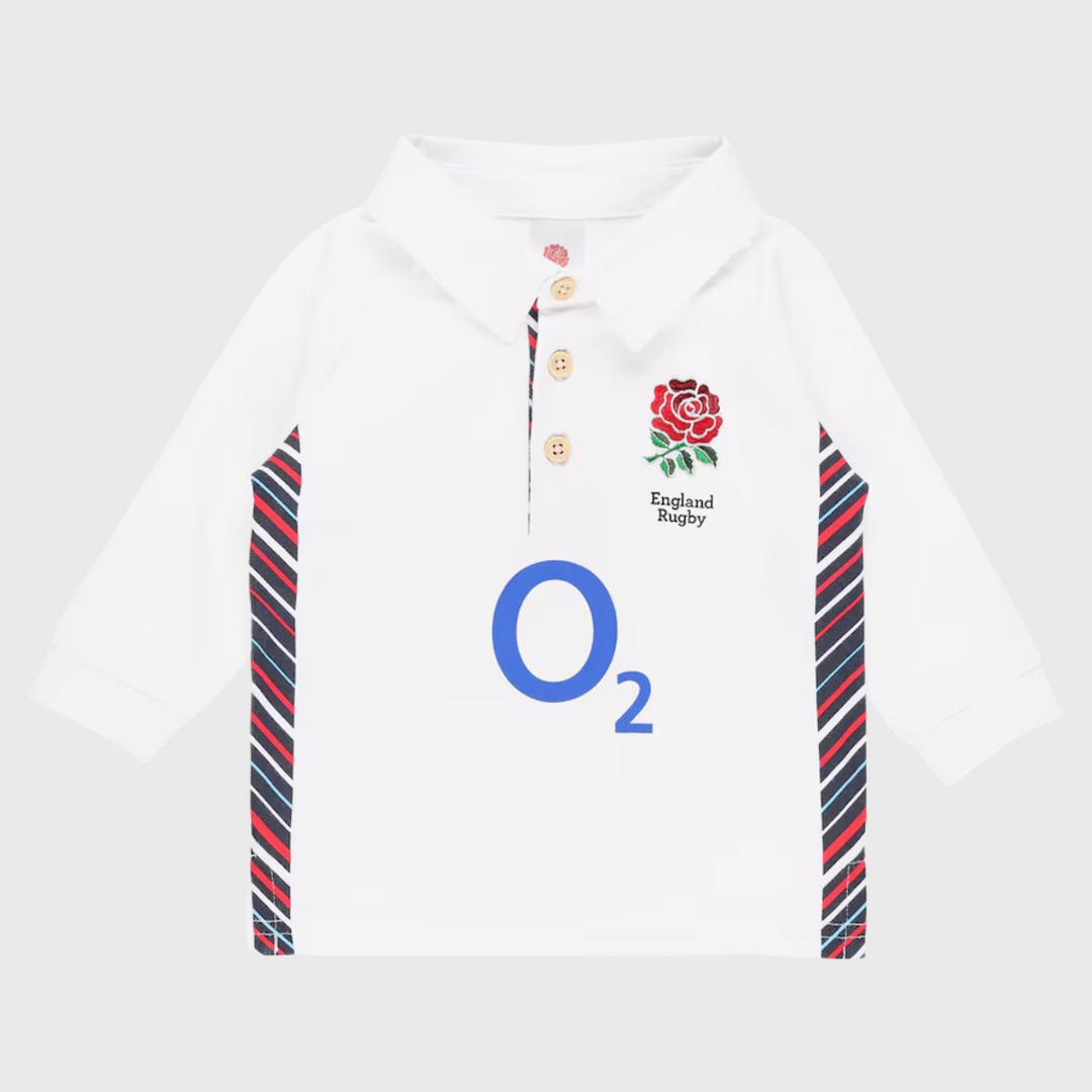 Brecrest England Rugby Home Baby Rugby Shirt 2024/25 - Rugbystuff.com