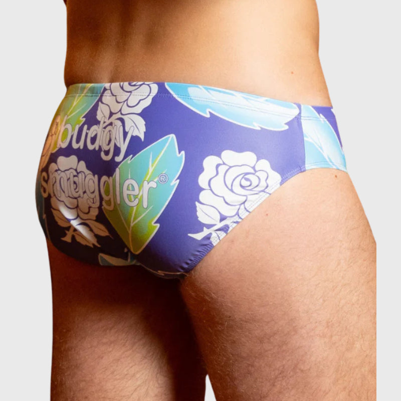 Budgy Smuggler England Rugby Purple Roses - Rugbystuff.com