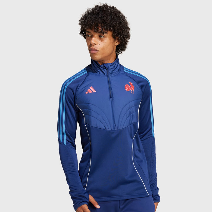 Adidas France Rugby Winterized Top Dark Blue - Rugbystuff.com