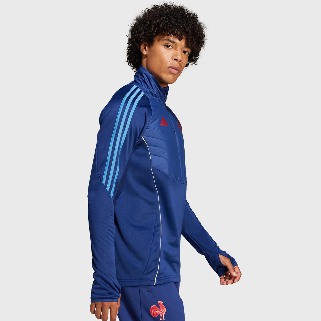 Adidas France Rugby Winterized Top Dark Blue - Rugbystuff.com