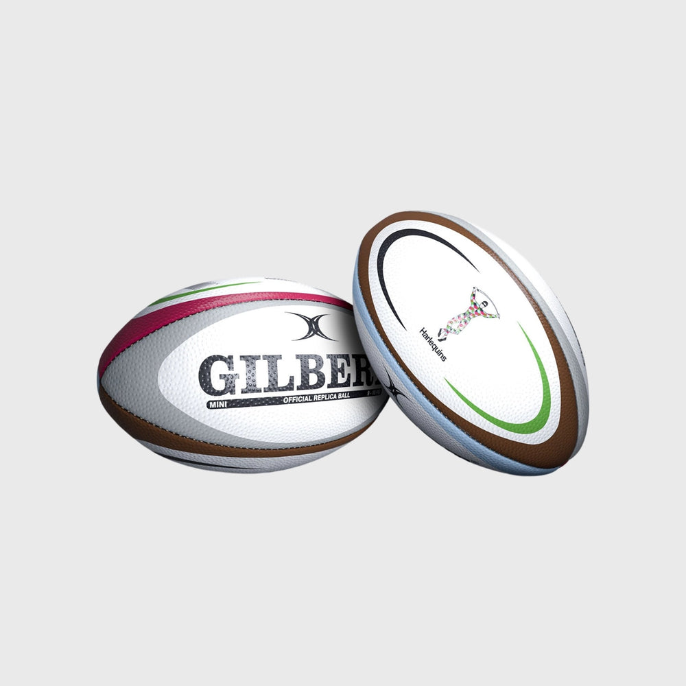 Gilbert Harlequins Replica Mini Rugby Ball - Rugbystuff.com