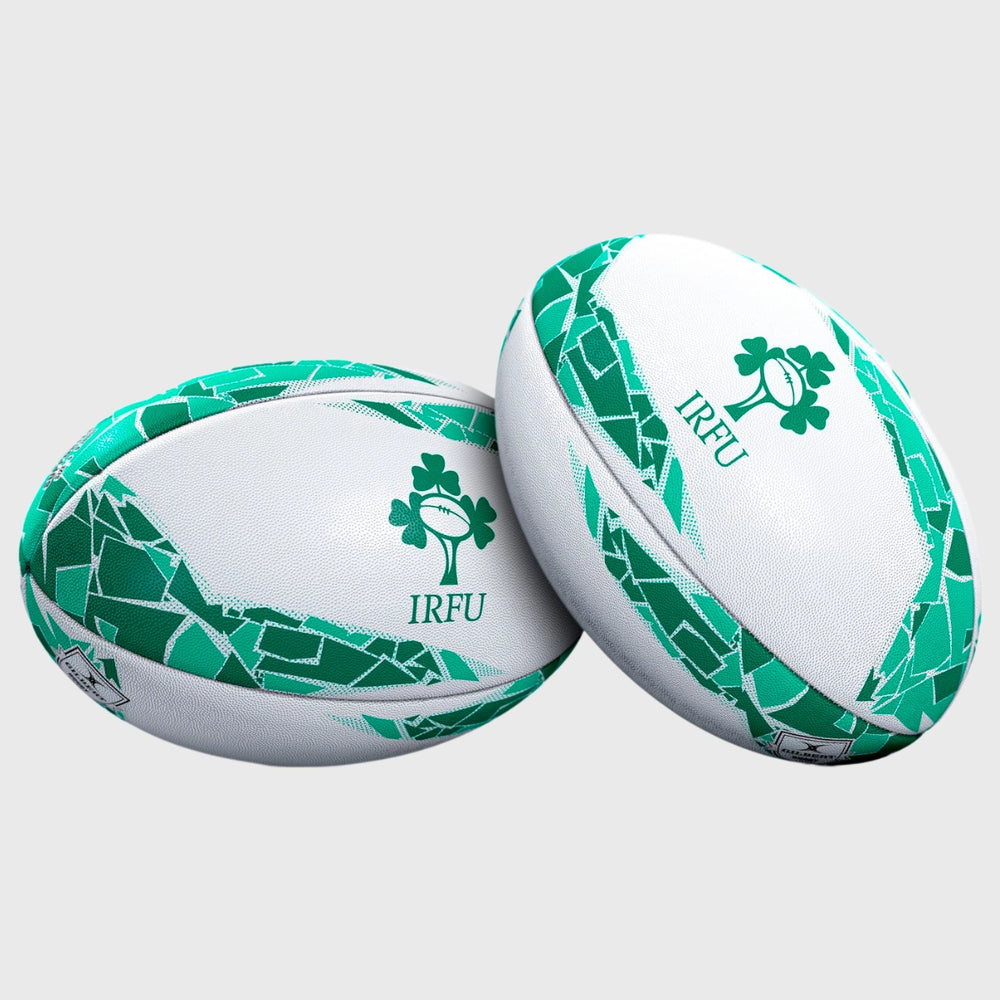 Gilbert Ireland Supporters Rugby Ball White/Green - Rugbystuff.com
