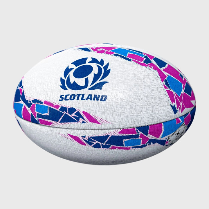 Gilbert Scotland Supporters Rugby Ball White/Blue/Purple - Rugbystuff.com