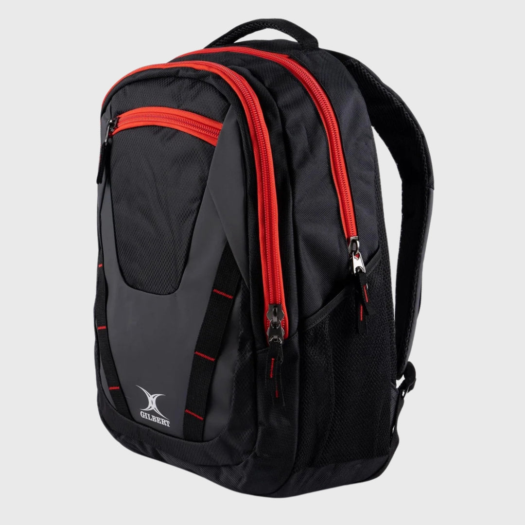 Gilbert Club V4 Rugby Rucksack Black/Red - Rugbystuff.com