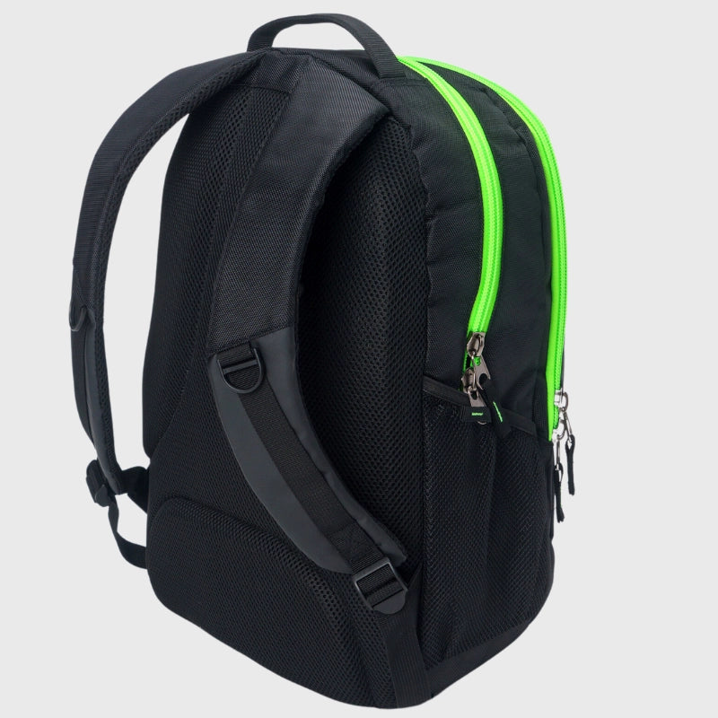 Gilbert Club V4 Rugby Rucksack Black/Fluo Green - Rugbystuff.com