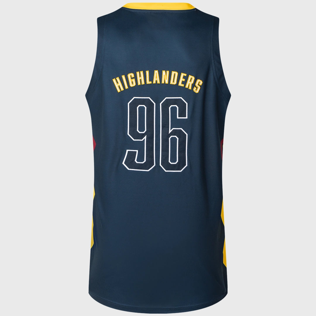 Classic Highlanders Super Rugby Basketball Jersey Navy 2025 - Rugbystuff.com