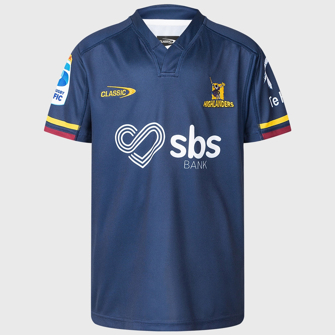 Classic Highlanders Kid's Super Rugby Home Rugby Shirt - Rugbystuff.com