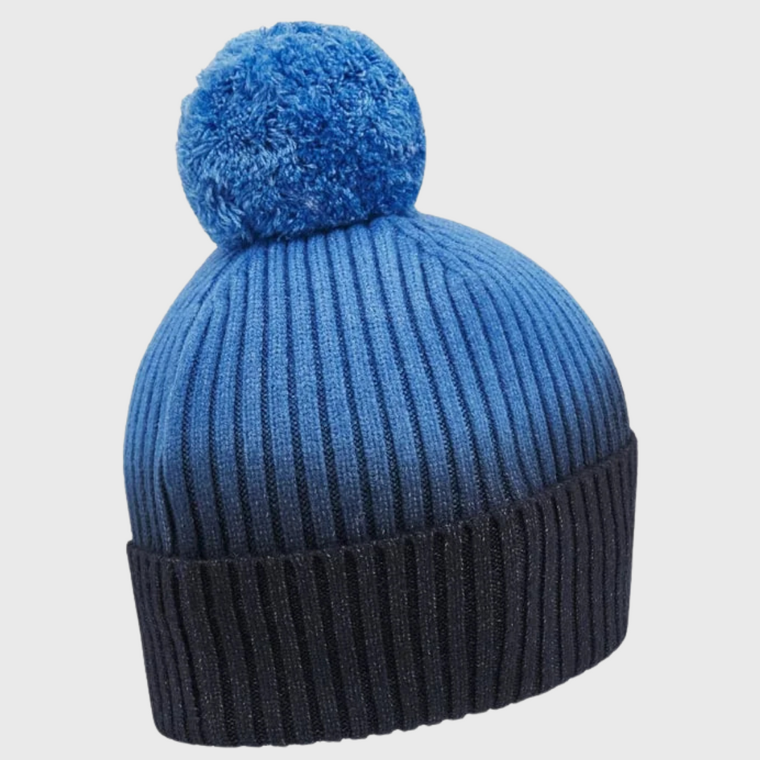 Macron Italy Rugby Fade Bobble Beanie Hat - Rugbystuff.com