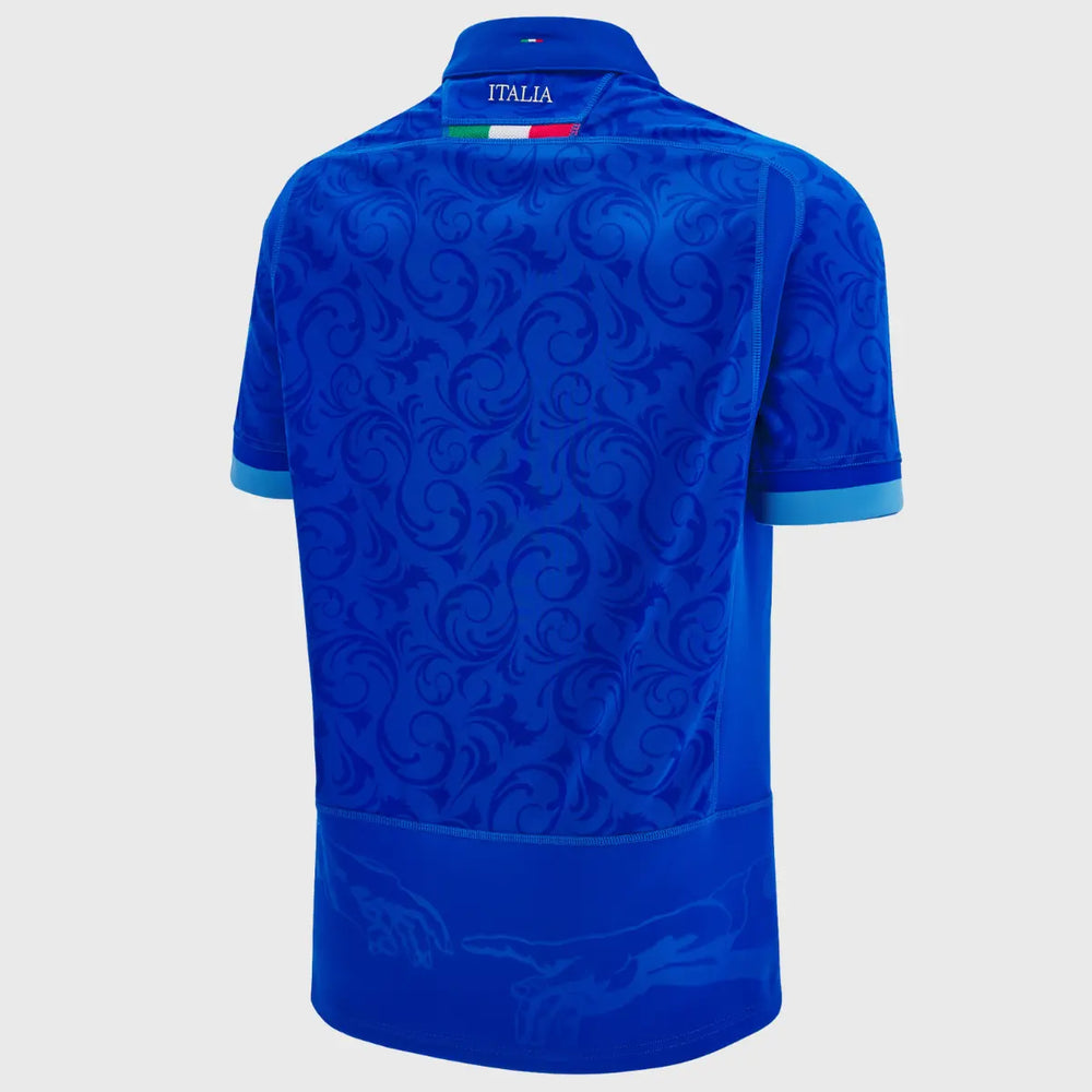 Macron Italy Kid's Home Replica Rugby Shirt 2024/25 - Rugbystuff.com