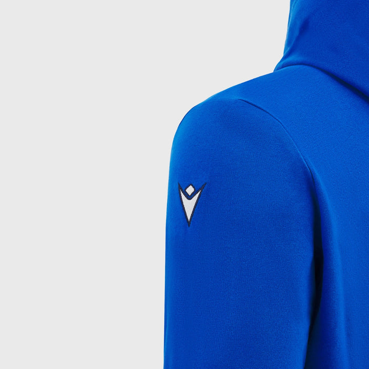 Macron Italy Rugby Cotton Hoody Royal - Rugbystuff.com