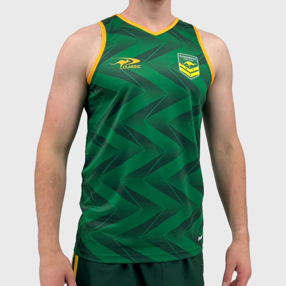 Classic Kangaroos Rugby League Pro Training Singlet - Rugbystuff.com