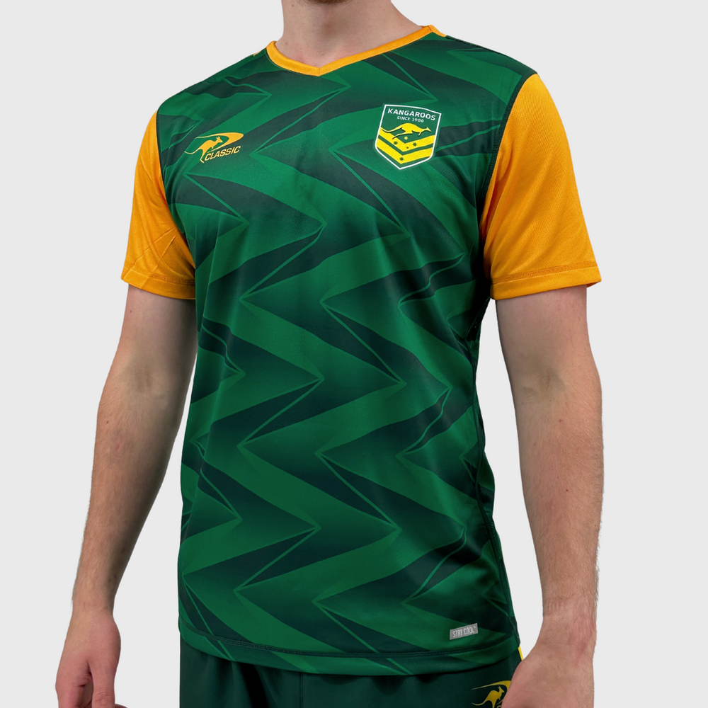 Classic Kangaroos Rugby League Pro Training Tee - Rugbystuff.com