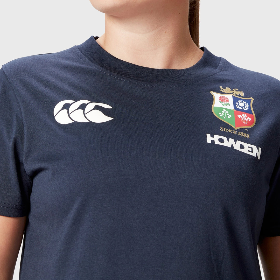 Canterbury British & Irish Lions Women's Cotton Tee Navy - Rugbystuff.com