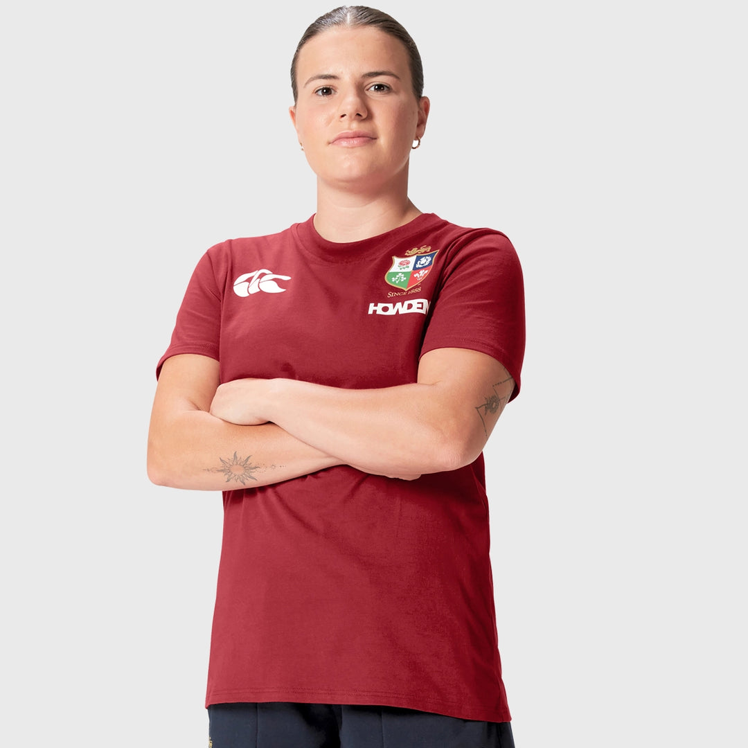 Canterbury British & Irish Lions Women's Cotton Tee Red - Rugbystuff.com