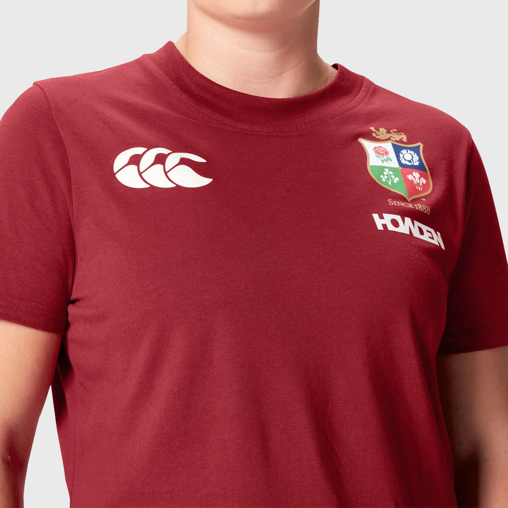 Canterbury British & Irish Lions Women's Cotton Tee Red - Rugbystuff.com