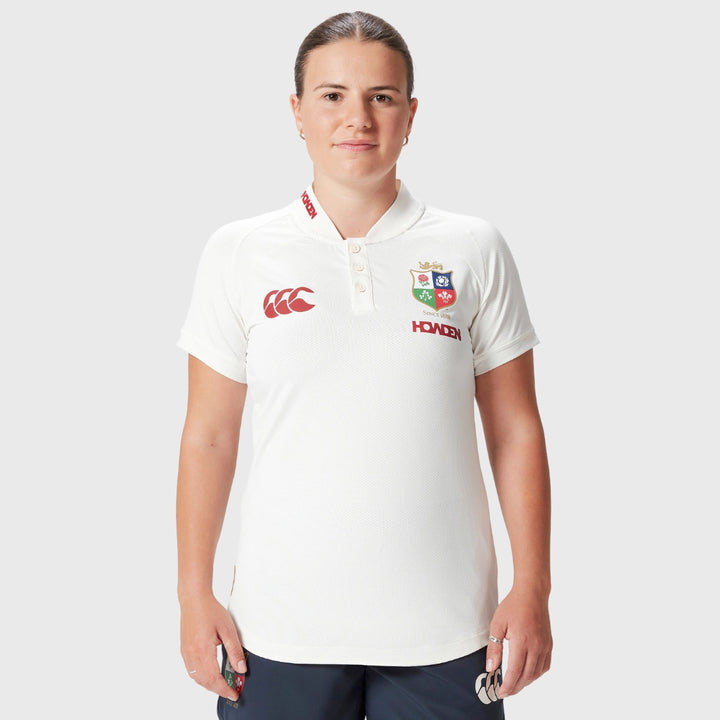 Canterbury British & Irish Lions Women's Poly Polo Shirt White - Rugbystuff.com