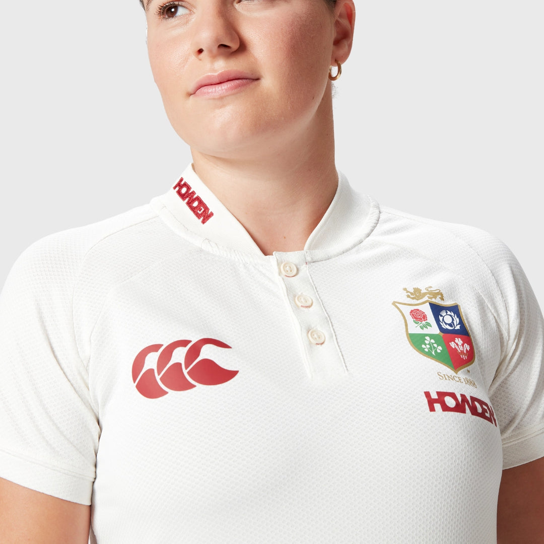 Canterbury British & Irish Lions Women's Poly Polo Shirt White - Rugbystuff.com