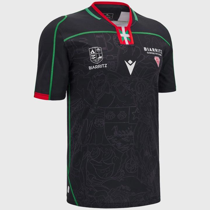 Macron Biarritz Away Replica Rugby Shirt 2024/25 - Rugbystuff.com