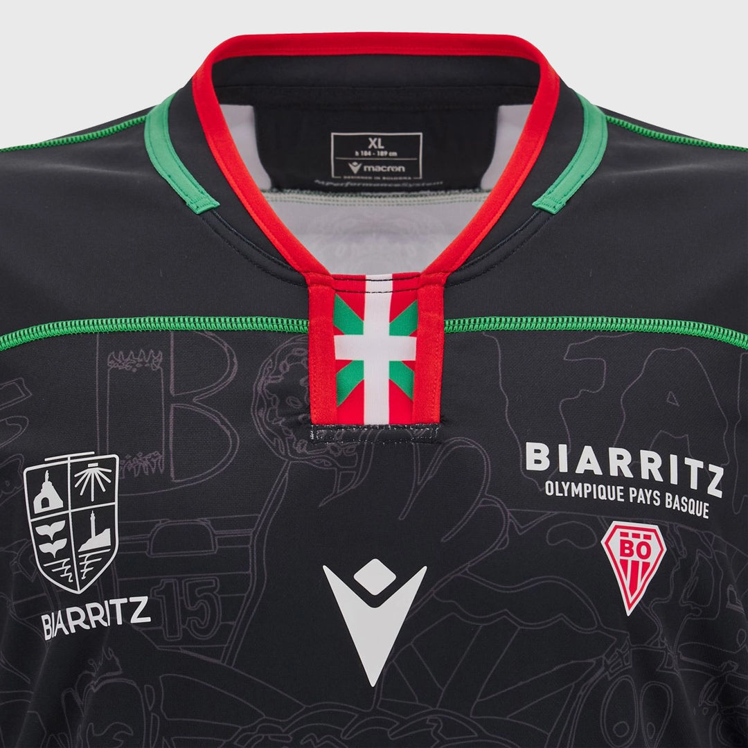 Macron Biarritz Away Replica Rugby Shirt 2024/25 - Rugbystuff.com