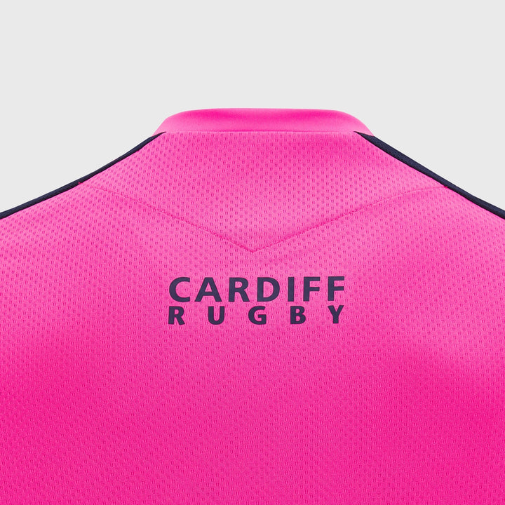 Macron Cardiff Rugby Poly Tee Pink - Rugbystuff.com