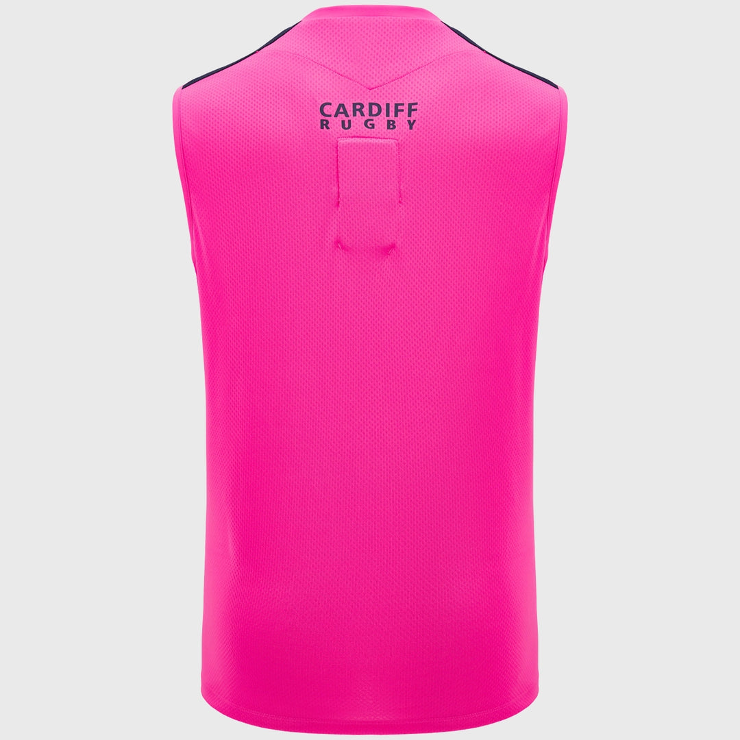 Macron Cardiff Rugby Sleeveless Tee Pink - Rugbystuff.com