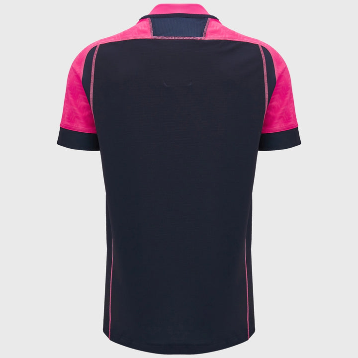 Macron Cardiff Rugby Training Shirt Navy/Pink - Rugbystuff.com