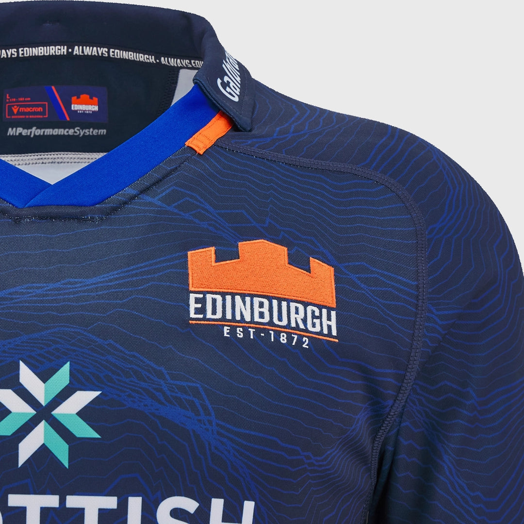 Macron Edinburgh Kid's Home Replica Rugby Shirt 2024/25 - Rugbystuff.com