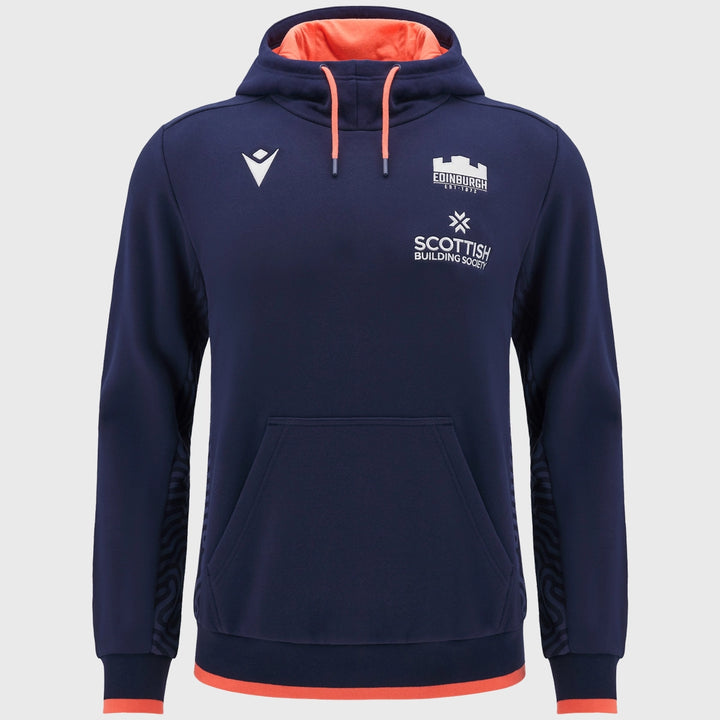 Macron Edinburgh Rugby Kid's Hoody Navy/Coral Pink - Rugbystuff.com