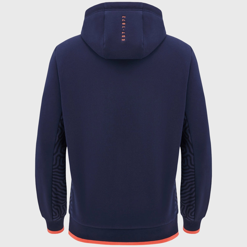 Macron Edinburgh Rugby Hoody Navy/Coral Pink - Rugbystuff.com