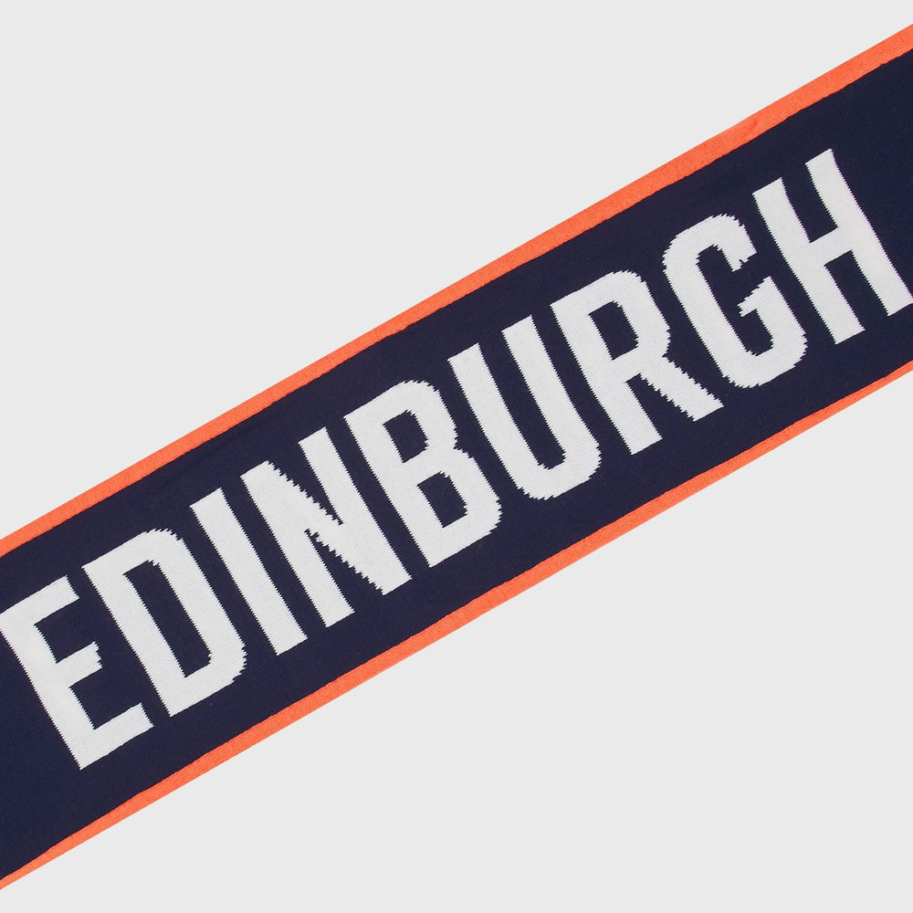 Macron Edinburgh Rugby Scarf Navy/Coral Pink - Rugbystuff.com