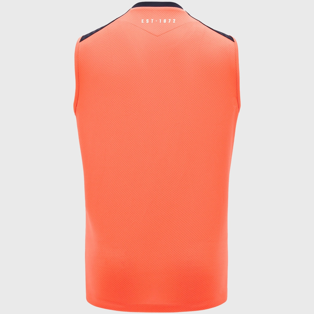 Macron Edinburgh Rugby Sleeveless Poly Tee Coral Pink - Rugbystuff.com