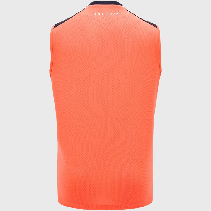 Macron Edinburgh Rugby Sleeveless Poly Tee Coral Pink - Rugbystuff.com