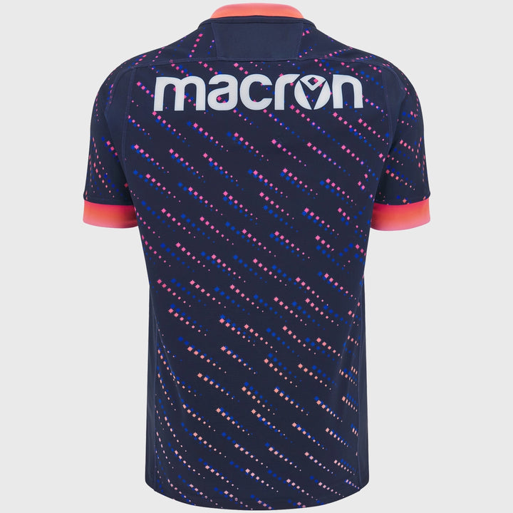 Macron Edinburgh Training Rugby Shirt Navy/Coral Pink - Rugbystuff.com