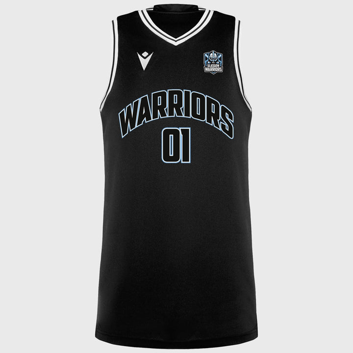 Macron Glasgow Warriors Basketball Singlet Black - Rugbystuff.com