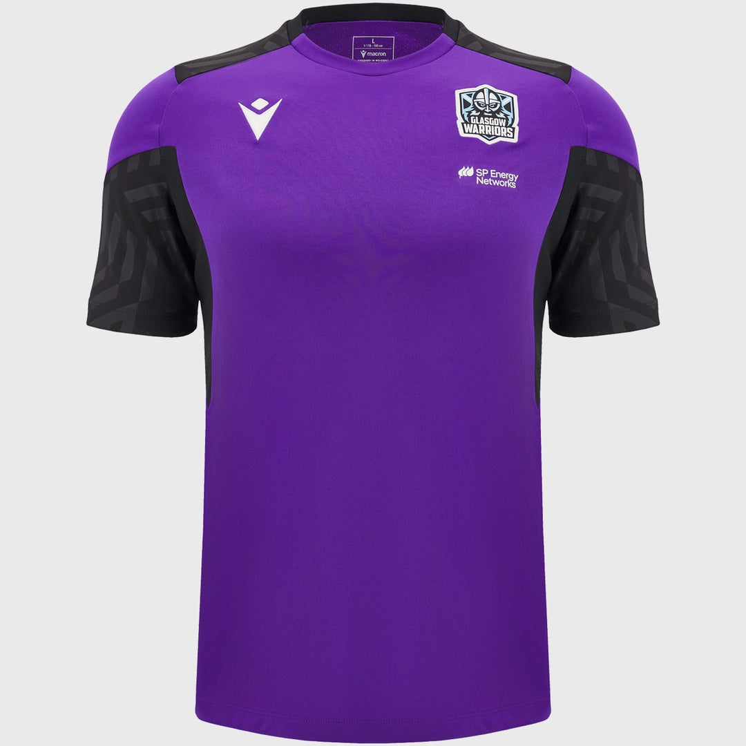 Macron Glasgow Warriors Poly Tee Purple - Rugbystuff.com